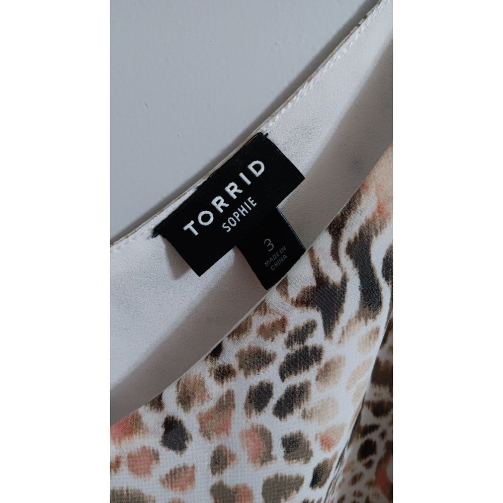 Torrid 3 Sophie Chiffon Double Layer Flowy Animal… - image 2